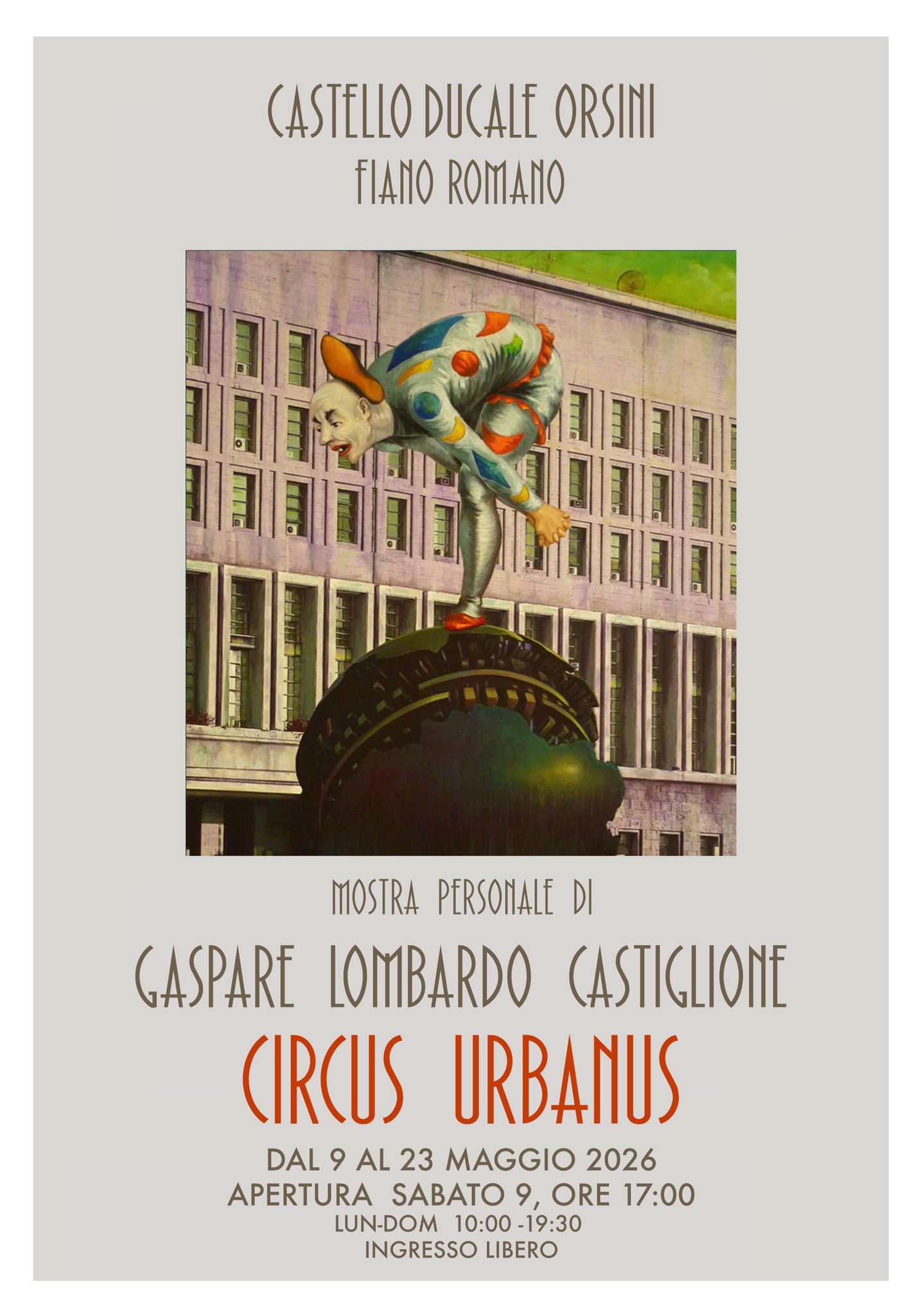 Circus Urbano Gaspare Lombardo Castiglioni Giorgio Bertozzi Neoartgallery